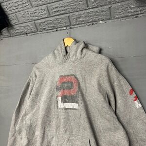 Mossimo Grey Hoodie Graphic Print Hooded Sweatshirt Men's XL
